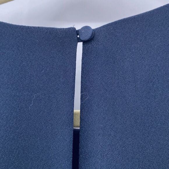 Banana Republic Tapered Leg Sleeveless Belted‎ Jumpsuit Preppy Pockets Navy 4 - Picture 12 of 16